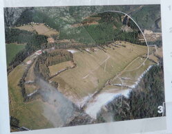 Letecký pohled na oppidum - z informační tabule Naučné stezky